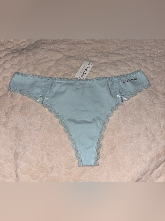 La Vie En Rose Other - La vie en rose Light Blue Lace-Trim Thong